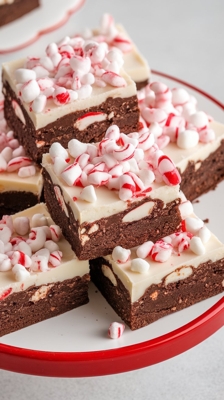 Peppermint Bark Brownies