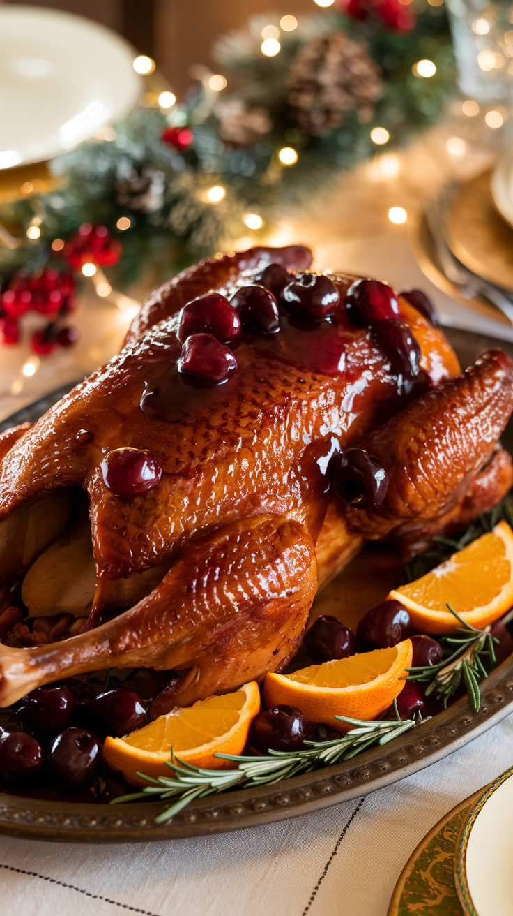 Roast Duck with Cherry Glaze