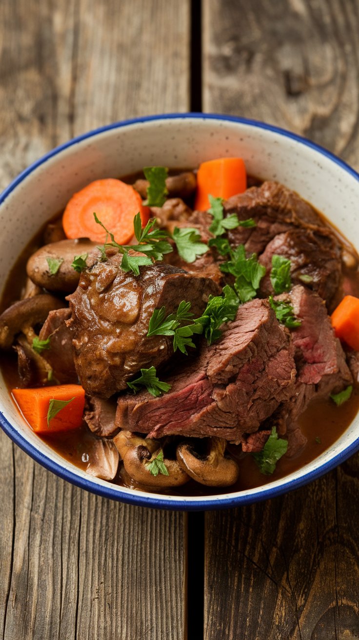 Slow-Cooked Beef Bourguignon
