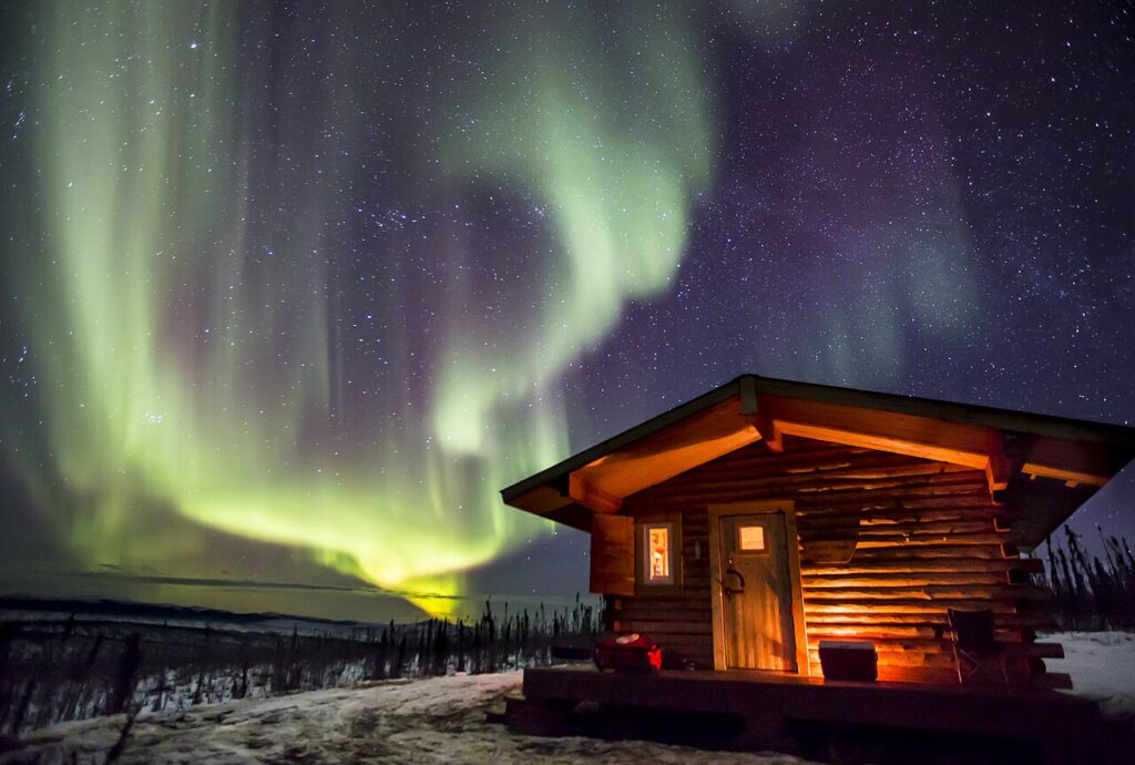 View of the aurora at Beaver Creek, Alaska | Photo by Bureau of Land Management (CC-BY-SA-2.0)